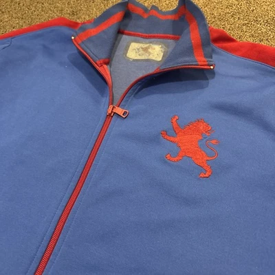 Chaqueta Express Para Hombre Vintage Ropa Activa Big Lion Cremallera Completa XL Azul/Rojo Rara Foto 1 de 4