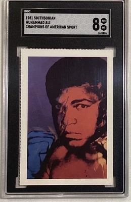 1981  MUHAMMAD ALI SGC 8 RARE ⚡️ANDY WARHOL⚡️ Smithsonian Champs American Sport - Image 1 of 3