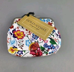 GOLD COAST Multi Color Kiss Lock Change Geldbörse Portemonnaie - Bild 1 von 3