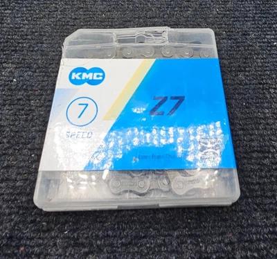 KMC Z7 7-Speed Bicycle Chains 116-Links 1/2" x 3/32" Gray/Brown - Image 1 of 4