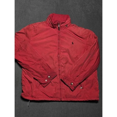 Polo Ralph Lauren Red Full Zip Windbreaker Jacket Mens XL Pony Logo Coat VTG 90s - Image 1 of 4