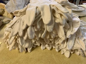 GUANTES DE FORRO BLANCOS LIGEROS 100 % ALGODÓN VINTAGE SIN USAR 12 PR/1 DOZ-HAITI - Imagen 1 de 2