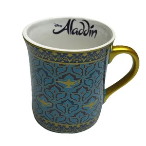 Disney Aladdin Mug Broadway Genie Lamp Teal Blue Gold Coffee Tea Mug 10oz - Picture 1 of 10