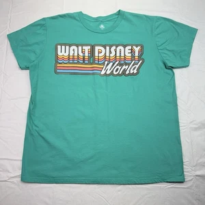 Walt Disney World Themenpark Retro Logo Grafik T-Shirt Herren Gr. 2XL türkis - Bild 1 von 9
