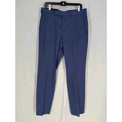 Zegna Pants Mens 50R 34x32 Navy Blue Premium Trousers Sartorial Stretch Cotton - Image 1 of 4