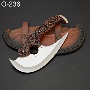9" PIZZA CUTTER SUPERB CUSTOM MADE FORGED TOOL STEEL ,TACTICAL, SURVIVAL, O-236 - Picture 1 of 8
