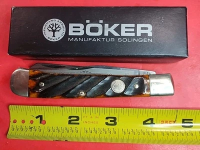 ¡Cuchillo TRAPPER con mango de hueso de 2 hojas marca árbol BOKER COMO NUEVO!! Foto 1 de 4