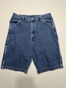 Pantalones cortos de mezclilla Wrangler Hero Industrial Wear para hombre talla 32 azul Y2K ropa de trabajo - Imagen 1 de 7