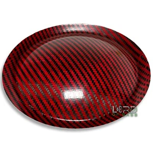 Altavoz de fibra de carbono rojo de 6,5" (165 mm) tapa antipolvo para subwoofer - Imagen 1 de 5