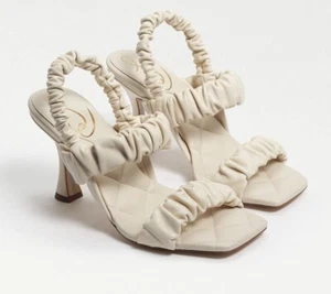 Sam Edelman Marlena Padded Sandal Ivory Leather Size 8.5 M - Picture 1 of 9