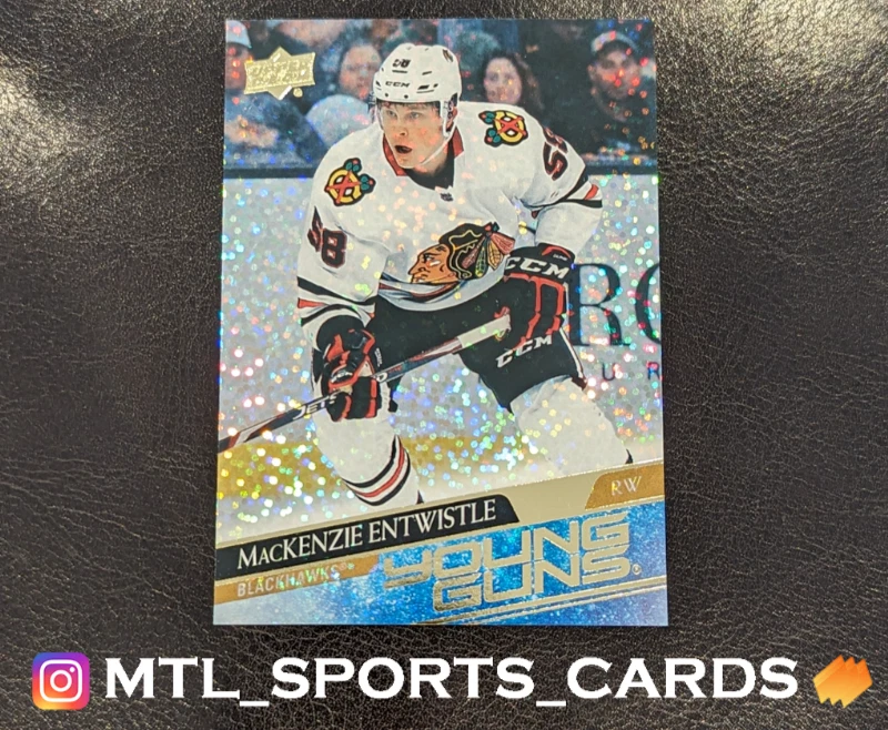 2020-21 Upper Deck #471 Mackenzie Entwistle Young Guns Speckled Rainbow Foil