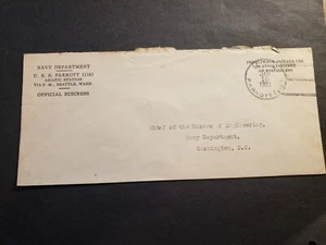 Destroyer USS PARROTT DD-218 Official Naval Cover 1931 ASIATIC STATION CHINA - Picture 1 of 2