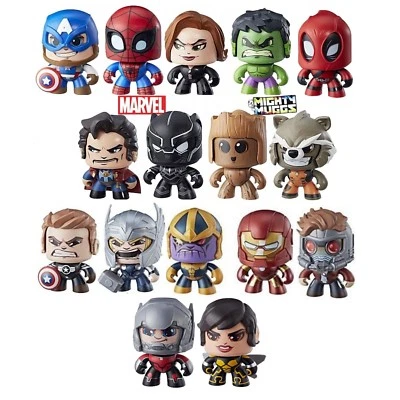 Figuras de acción Marvel MIGHTY MUGGS 2018 Black Panther Hulk Groot Ant-Man Wasp Foto 1 de 4