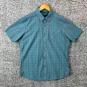 Magpul Shirt Mens Medium Blue Plaid Snap Button Up Hike Camp Fishing Gorpcore M - Picture 1 of 11