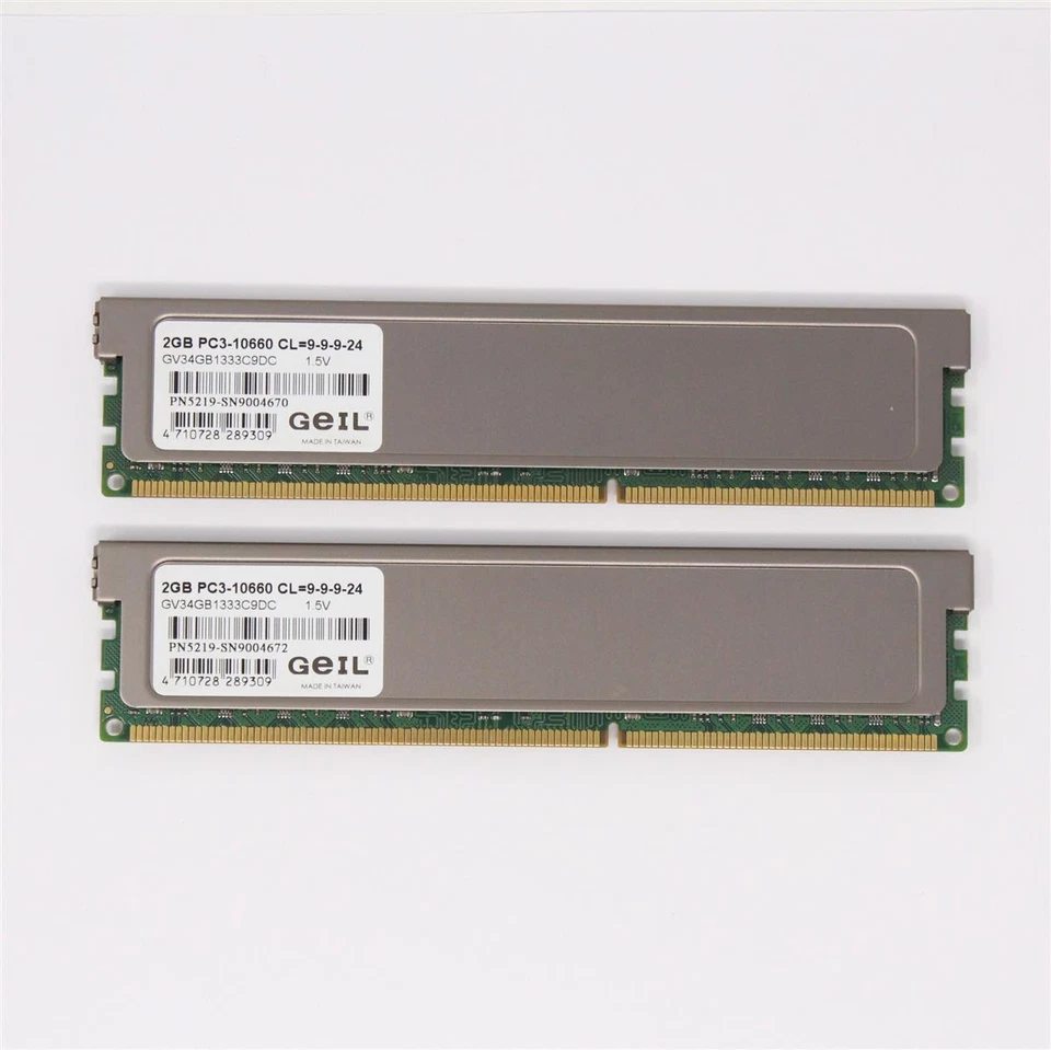 GeiL 4 GB (2x2GB) GV34GB1333C9DC PC3-10600 (DDR3-1333) RAM (#5974) - Bild 1 von 1