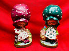 VTG Holly Hobbie Hand-Painted Ceramic Multi-color Accents Garden Girls LOT OF 2