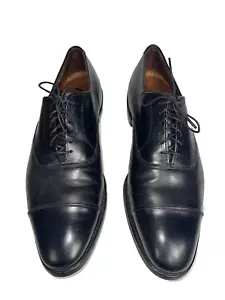 Allen Edmonds PARK AVENUE Men BLACK Leather DRESS Shoe CAP TOE Oxfords 10C laces - Picture 1 of 17