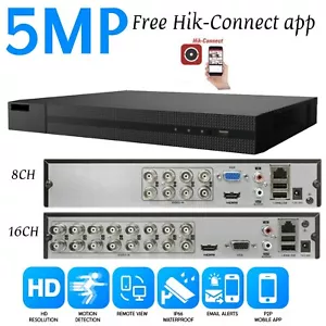 Full HD 4 8 16CH 5MP 1080P DVR Video Recorder CCTV Camera Free App Motion Alert - Picture 1 of 19