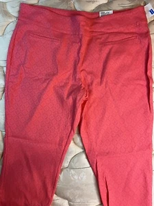 Pantaloni donna Crown N Ivy taglia 22 WA pull on colore pesca salmone nuovi con etichette pantaloni sexy - Foto 1 di 17