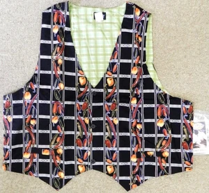Dickies Chef Server Restaurant Uniform Black Chili Pepper Vest CW110101 XL New - Picture 1 of 4