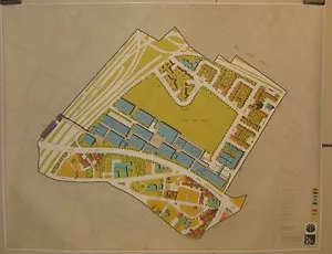 Vintage '71 'Campus High School' BOSTON URBAN RENEWAL City Illustrative Site MAP - Picture 1 of 12