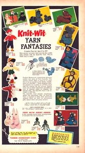 Knit Wit Yarn Fantasies Yankee Homecraft East Natick MA Vintage Print Ad 1963 - Picture 1 of 4