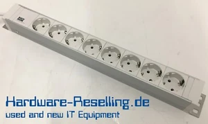 Bachmann 19 Zoll PDU Steckdosenleiste Aluminium 8x Schuko 230V 333.001 Weiß 2m - Bild 1 von 7