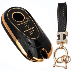 Fit Mercedes Benz E C S 3 Button TPU Remote Key Fob Silicone Case Cover - Picture 1 of 10