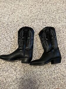 Tony Lama Stallion Leather Americana Cowboy/Western Boots Medium Toe Size 8.5 M