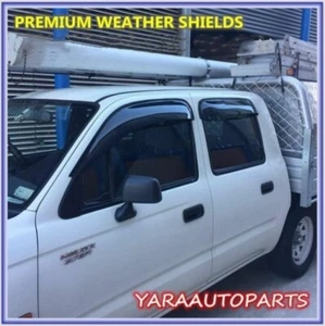 Premium Weather Shields Window Visors Suits for Hilux Dual Cab UTE 97-05 4pcs - Picture 1 of 7
