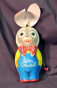 Vintage Mattel Toy Peter Cottontail Tin Litho Easter Rabbit (Does Not Play) - Picture 1 of 6