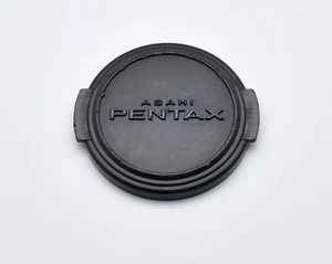 Genuine Asahi Pentax 49mm Snap On Front Lens Cap Silver Black SMC (#9423) - Picture 1 of 2