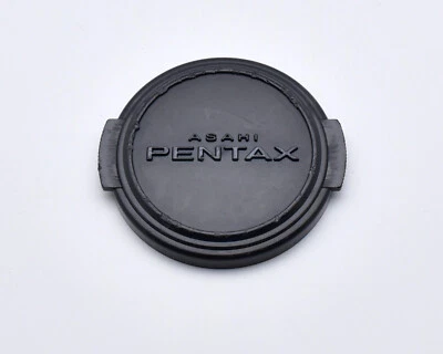 Genuine Asahi Pentax 49mm Snap On Front Lens Cap Silver Black SMC (#9423) - Image 1 of 2