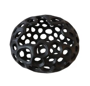 Recipiente orbe de trabajo abierto decoración del hogar medio negro material mixto - Imagen 1 de 8