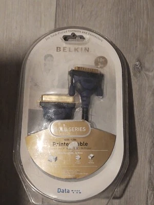 NEW Gold Series 10' 24k Gold Series IEEE 1284 Printer Cable -10ft- FREE SHIPPING - Image 1 of 2