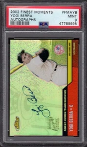 2002 Yogi Berra Topps Finest Moments Autographs #FMA-YB Auto Graded PSA 9 Mint - Picture 1 of 2