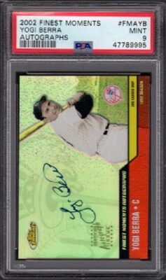 2002 Yogi Berra Topps Finest Moments Autographs #FMA-YB Auto Graded PSA 9 Mint  - Image 1 of 2