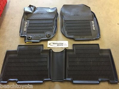 2013-2018 RAV4 ALL WEATHER RUBBER FLOOR LINER MATS PT908-42165-20 OEM ACCESSORY - Image 1 of 4