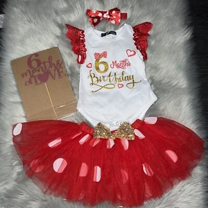 Set 3 Pz six months birthday and Decoration For Cake - Picture 1 of 4