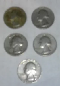 1965 1966 1967 1967 1969 Washington Quarters Coin - Picture 1 of 2