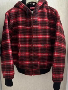Chaqueta de trabajo Supreme de lana a cuadros con capucha M 23AW - Imagen 1 de 4