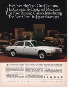 1990 White Jaguar XJ6 Sovereign Sedan Print-Ad / Great Art - Bild 1 von 1