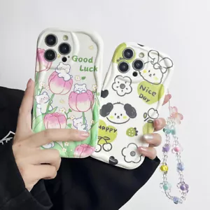 Cute Cartoon Cream Soft Covers Shockproof +Bracelet Shell For Various Phone Case - Picture 1 of 11