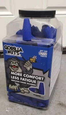 New Gorilla Nuts Cushion Grip Wire Connectors #68325 Container of 250 - Image 1 of 4