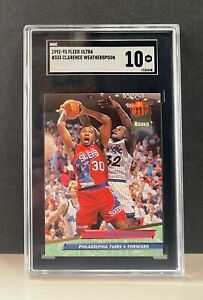 1992 Fleer Ultra Clarence Weatherspoon SGC 10 Rookie Shaquille O’Neal Shadow