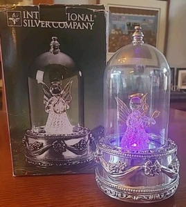 International Silver Company ILLUMINATED CHRISTMAS MUSICAL Angel Globe - Picture 1 of 13