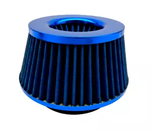 for BMW M4 Cone Air Filter Adjustable 3 3.5 4 inch inlet High Flow slim BLUE - Imagen 1 de 24