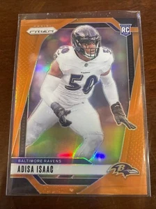 2024 Prizm Adisa Isaac RC Orange Rookie /249 NFL BALTIMORE Ravens - Picture 1 of 3