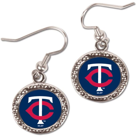 Women's WinCraft Minnesota Twins Round Dangle Earrings Cover