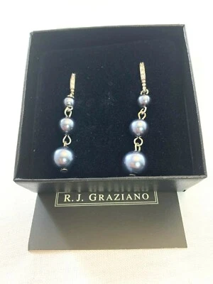 Pendientes de perlas y circonitas de moda R.J. Graziano Foto 1 de 3